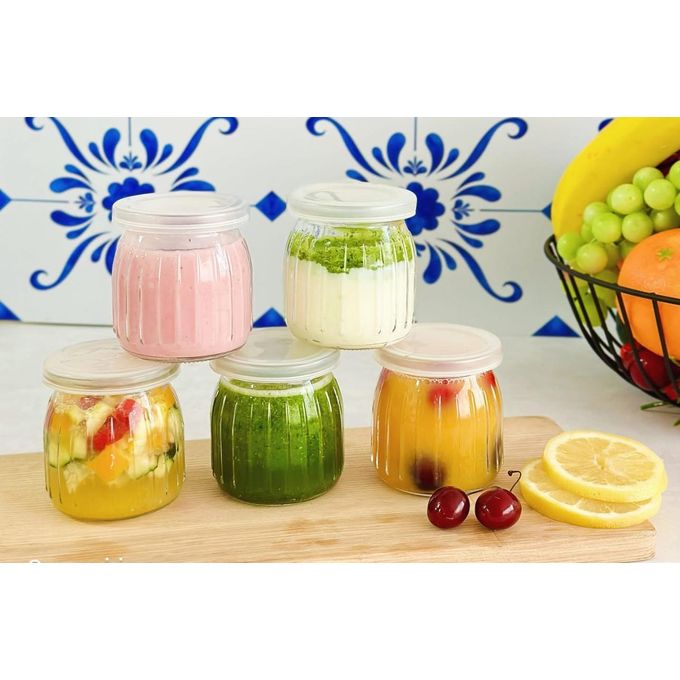 6 pièces pot yaourt 212 ML Transparent