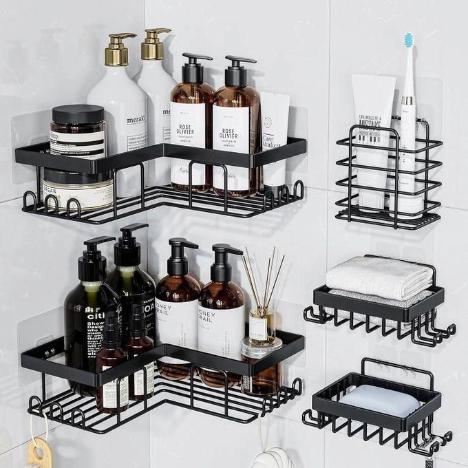 Ensemble de 5 étagères de douche adhésives et organisateur de salle de bain