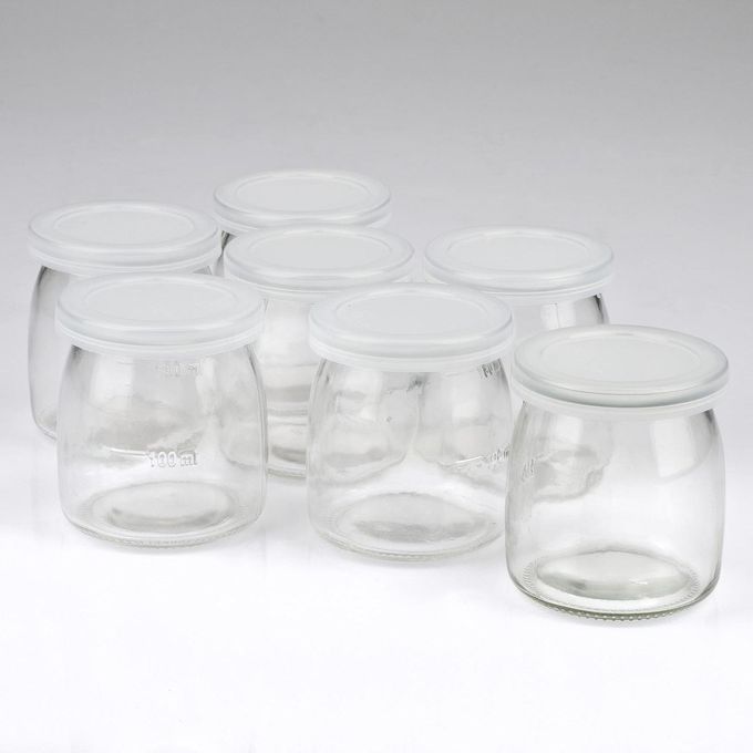 6 pièces pot yaourt 212 ML Transparent