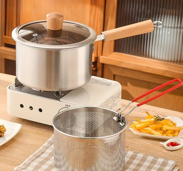 Friteuse en acier inoxydable avec panier