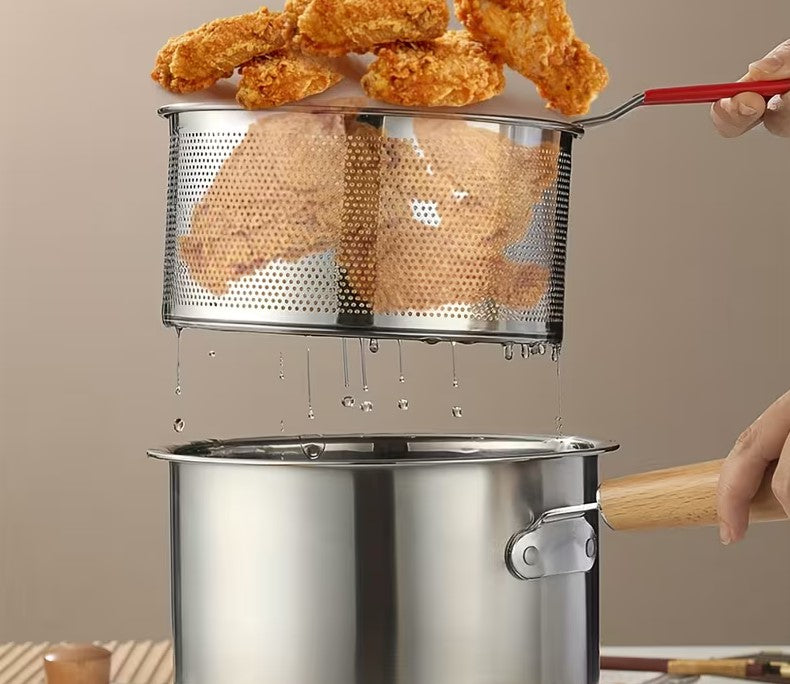 Friteuse en acier inoxydable avec panier